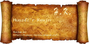 Huszár Kevin névjegykártya