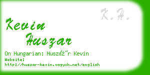 kevin huszar business card